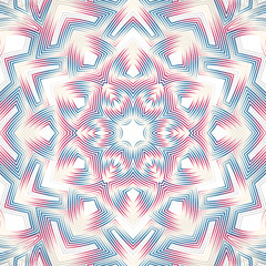 Outline abstract flower mandala