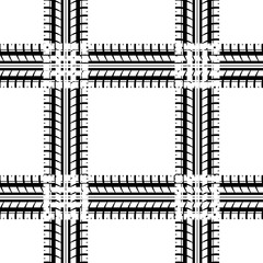 Seamless square tire track background