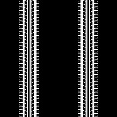 White and black seamless tire track