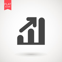 Graph Icon in trendy flat style isolated on grey background. Chart bar symbol for your web site design, logo, app, UI. Vector illustration, EPS10