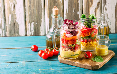 Healthy Homemade Jar Salad
