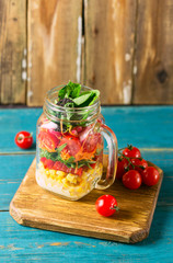 Healthy Homemade Jar Salad