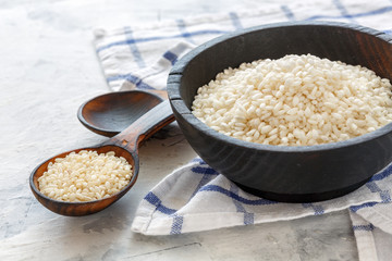 Different varieties of white rice.
