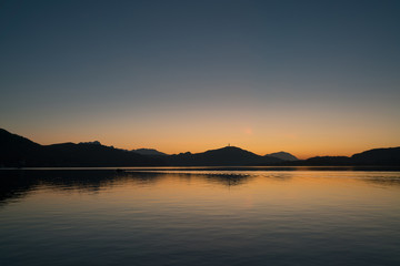 sunset w&ouml;rthersee