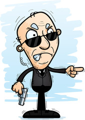 Angry Cartoon Senior Agent