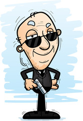 Confident Cartoon Senior Agent