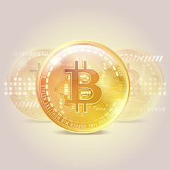 Bitcoin icon. Digital currency