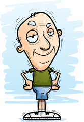 Confident Cartoon Senior Citizen