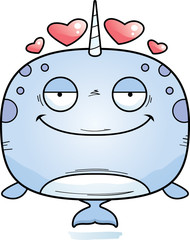 Cartoon Narwhal in Love © corythoman