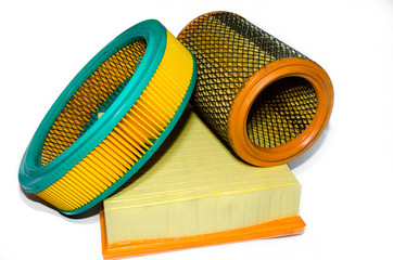 Air filter of the engine - paper, felt or other air purifying element preventing dust and particles of dirt from getting into the system of fuel-air mixture preparation