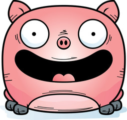 Obraz na płótnie Canvas Smiling Little Pig