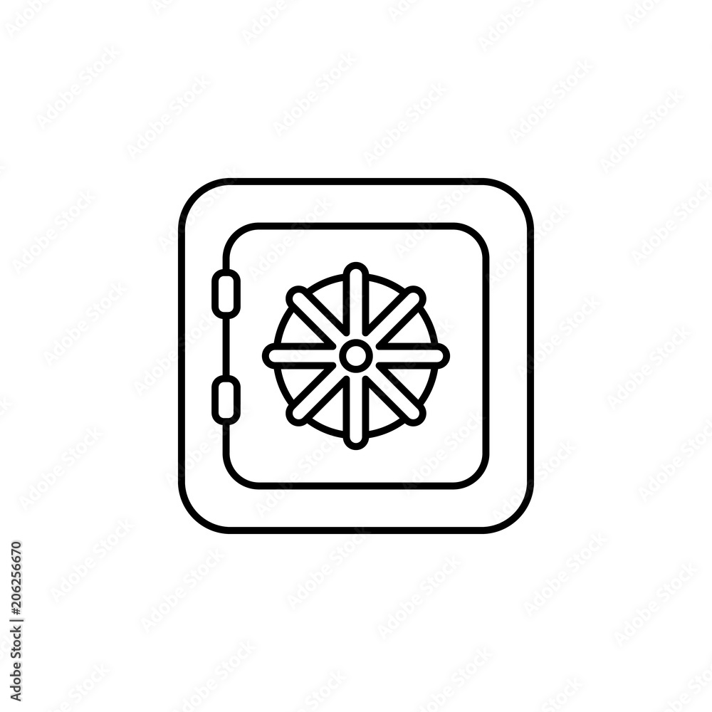 Poster safe line icon. element of bankig icon for mobile concept and web apps. thin line safe icon can be u