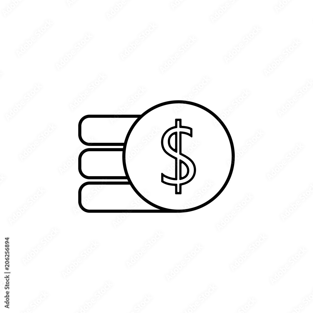 Poster cent penny line icon. element of bankig icon for mobile concept and web apps. thin line cent penny i