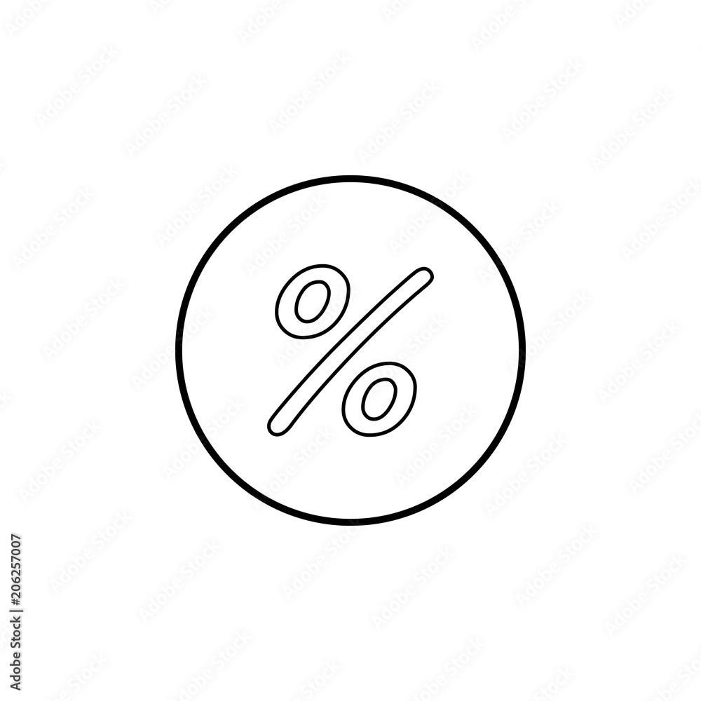 Poster percentages line icon. element of bankig icon for mobile concept and web apps. thin line percentages