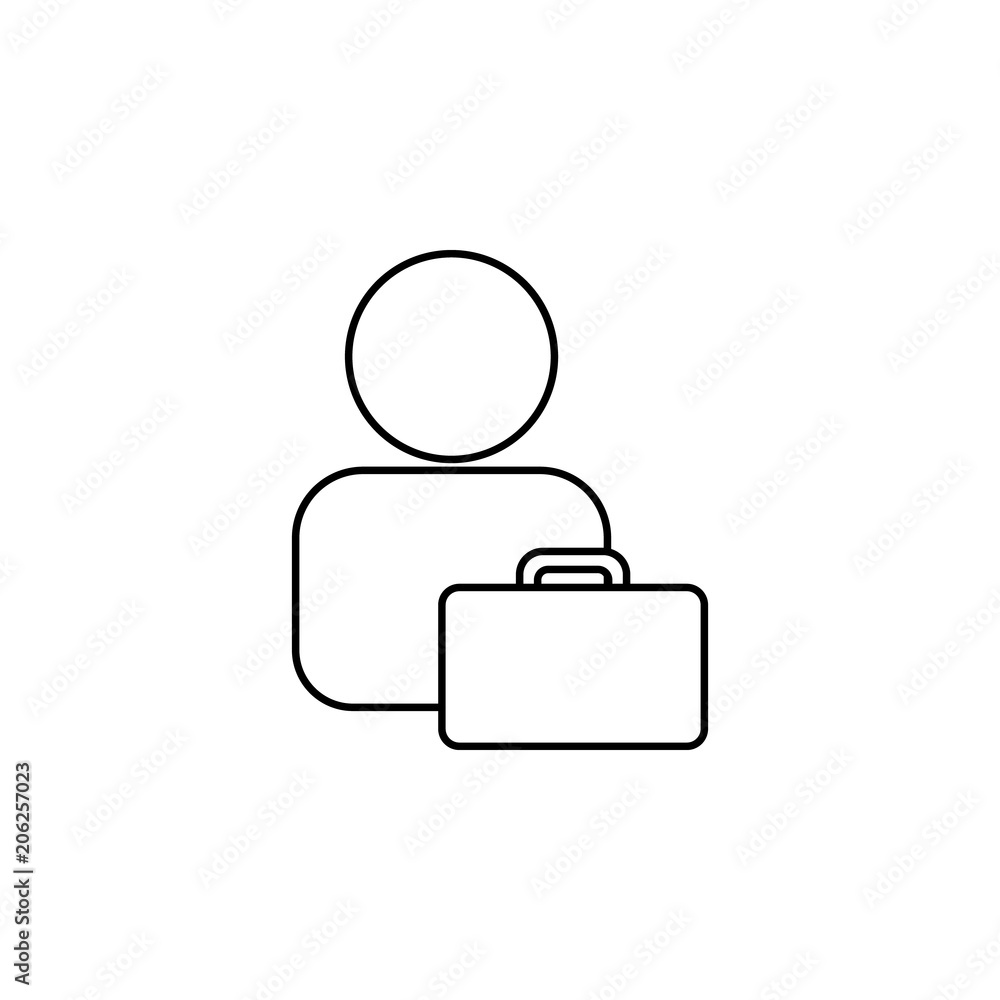 Poster business contact line icon. element of bankig icon for mobile concept and web apps. thin line busine