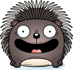 Cartoon Porcupine Smiling