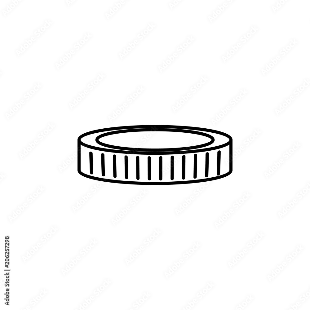 Poster coin line icon. element of bankig icon for mobile concept and web apps. thin line coin icon can be u