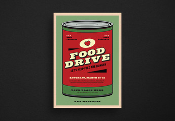 Food Drive Event Flyer Layout