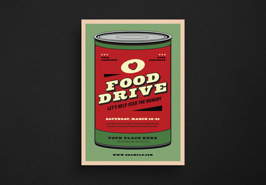 Food Drive Event Flyer Layout
