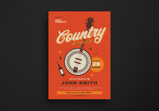 Country Music Event Flyer Layout