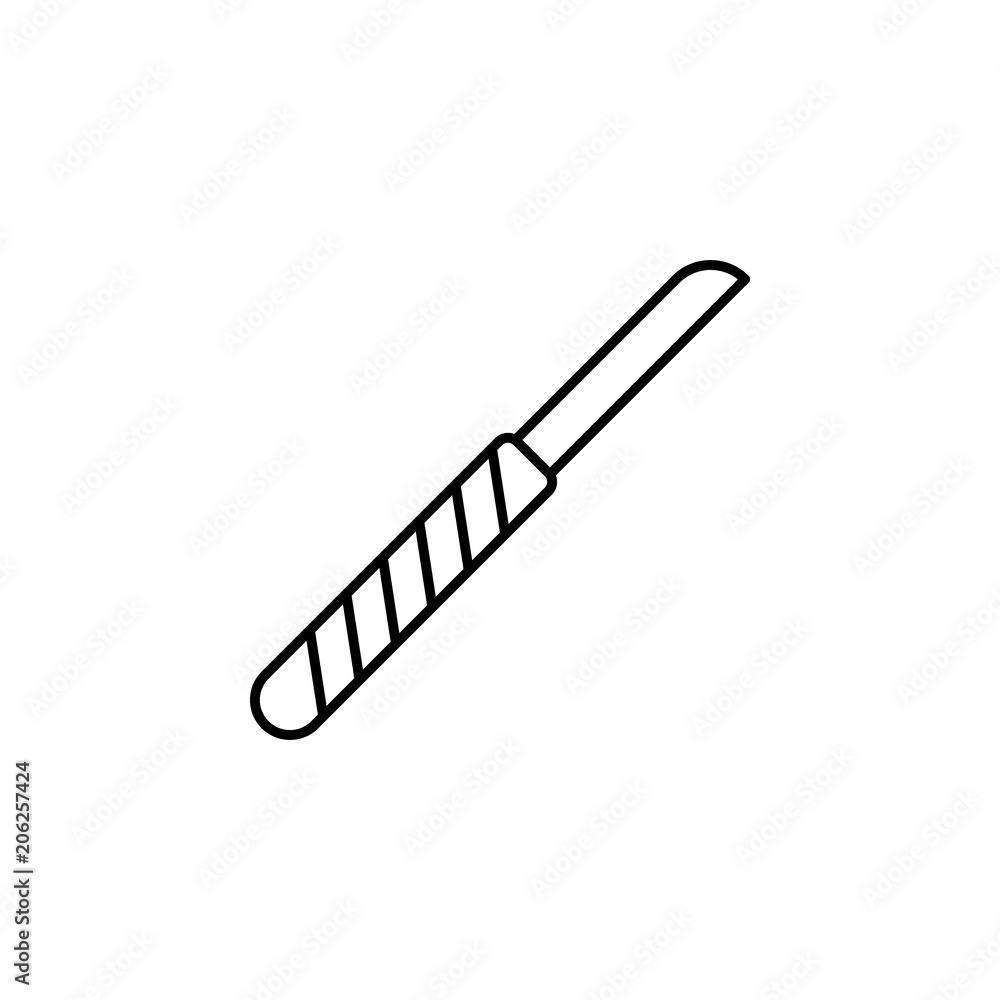 Poster knife line icon. element of camping icon for mobile concept and web apps. thin line knife icon can b