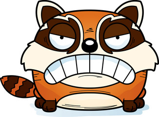Cartoon Red Panda Angry