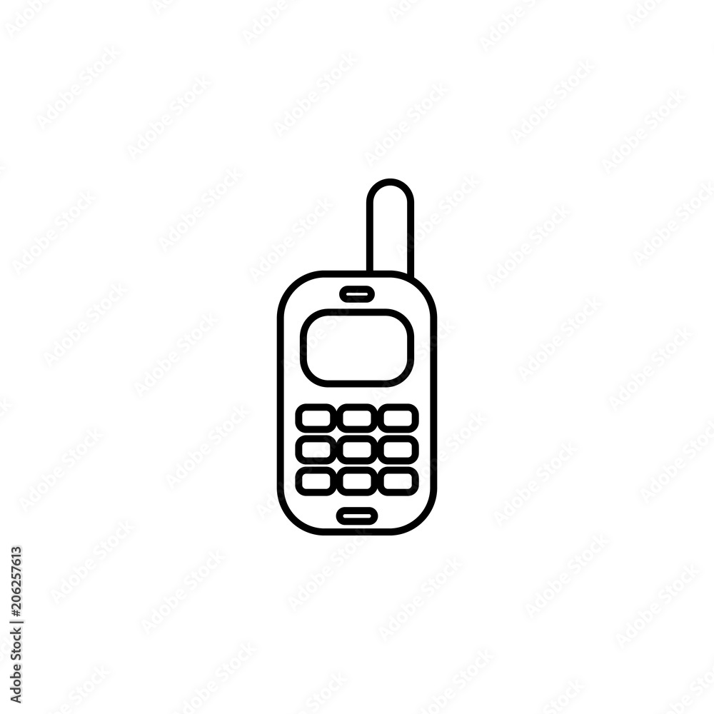 Poster phone line icon. element of camping icon for mobile concept and web apps. thin line phone icon can b