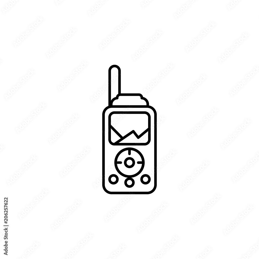 Poster navigator line icon. element of camping icon for mobile concept and web apps. thin line navigator ic