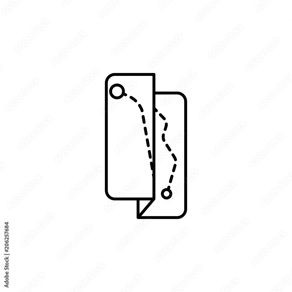 Poster map line icon. element of camping icon for mobile concept and web apps. thin line map icon can be us