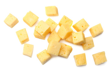 piece of cheese isolated on white background