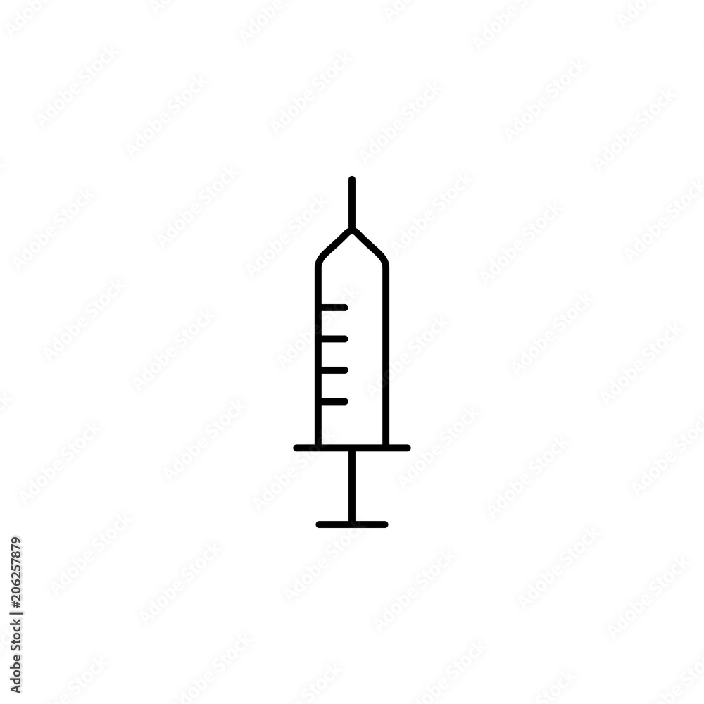 Poster syringe line icon. element of simple medicine icon for mobile concept and web apps. thin line syring