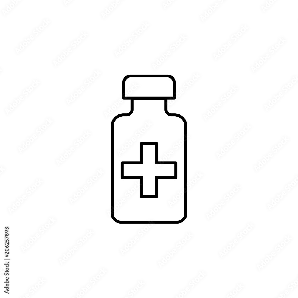 Poster dropper fluid line icon. element of simple medicine icon for mobile concept and web apps. thin line 