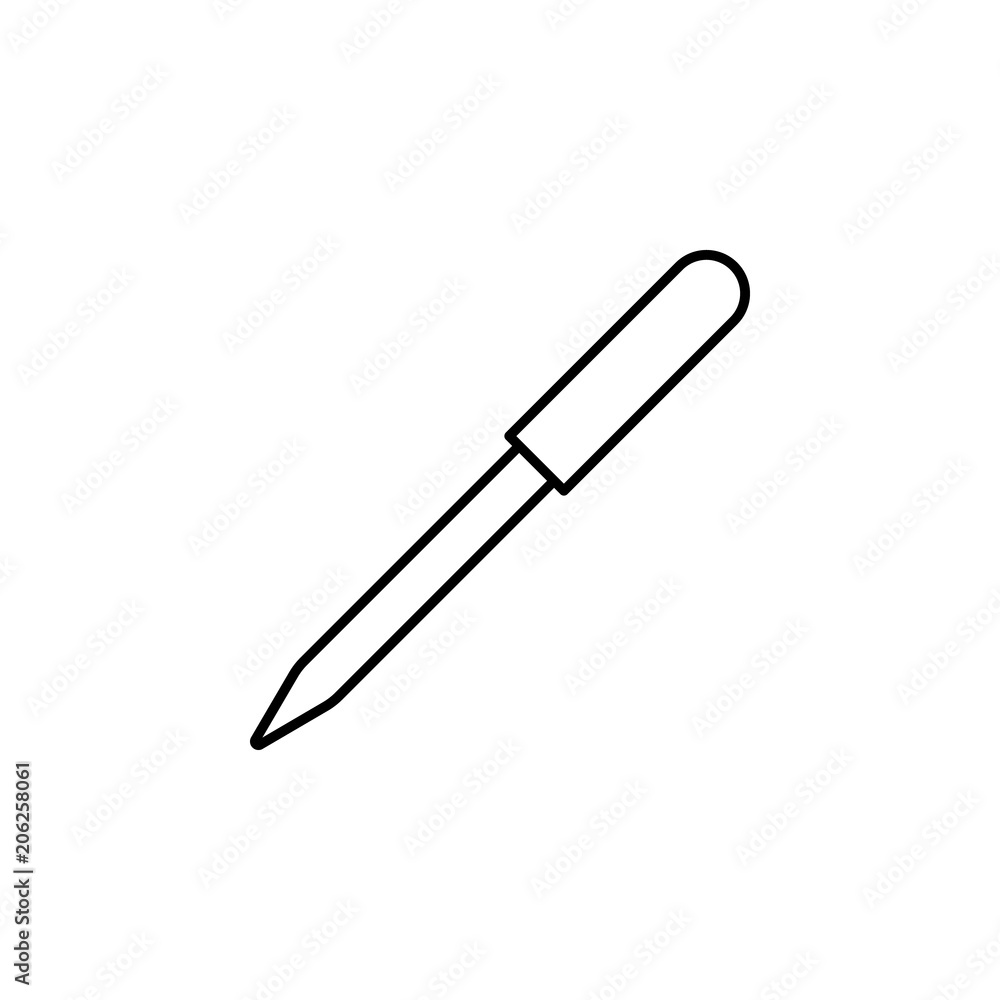 Poster pipette line icon. element of simple medicine icon for mobile concept and web apps. thin line pipett