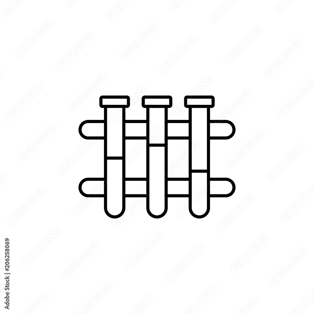 Poster test tubes line icon. element of simple medicine icon for mobile concept and web apps. thin line tes