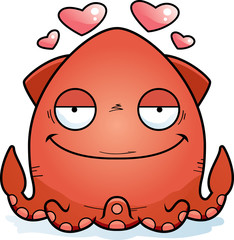 Cartoon Squid in Love