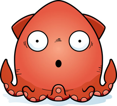 Surprised Cartoon Squid