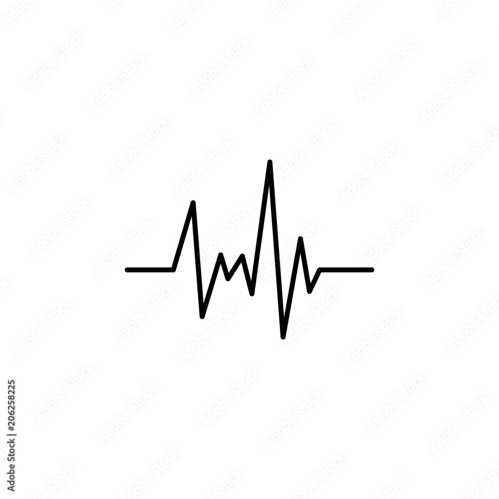 Poster palpitation line icon. element of simple medicine icon for mobile concept and web apps. thin line pa