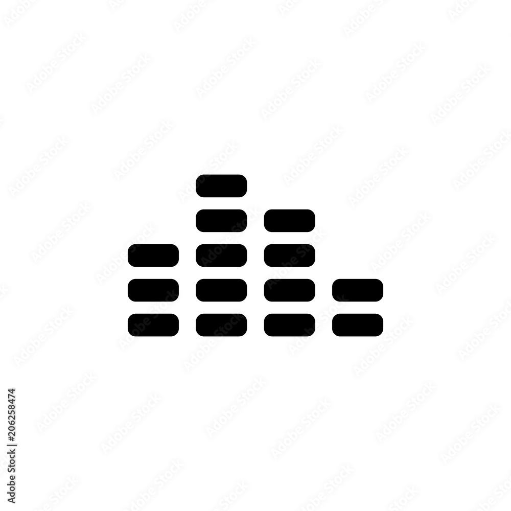 Poster sound equalizer icon. element of simple music icon for mobile concept and web apps. isolated sound e