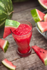 Watermelon juice drink in glass