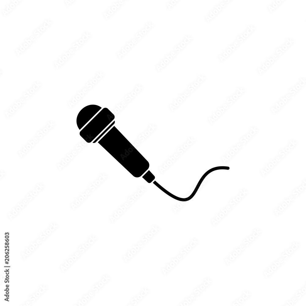 Poster singer microphone icon. element of simple music icon for mobile concept and web apps. isolated singe