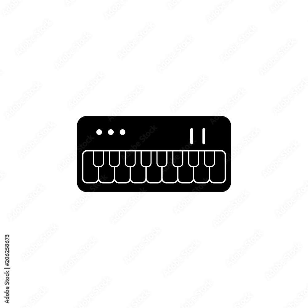 Poster synthesizer icon. element of simple music icon for mobile concept and web apps. isolated synthesizer