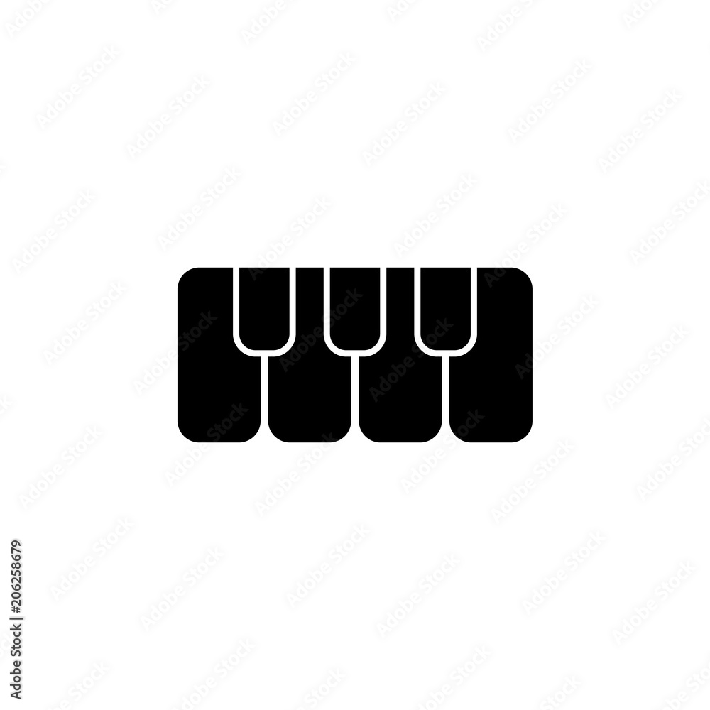 Poster piano keys icon. element of simple music icon for mobile concept and web apps. isolated piano keys i