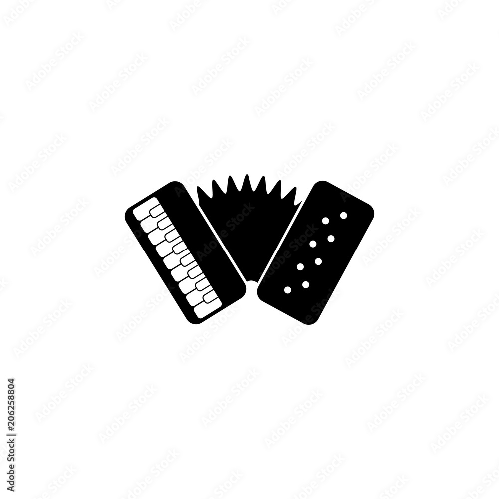 Poster accordion icon. element of simple music icon for mobile concept and web apps. isolated accordion ico