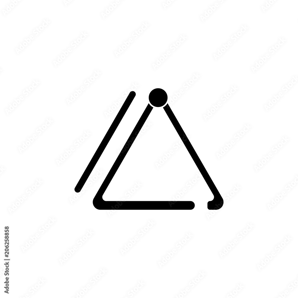 Poster musical triangle icon. element of simple music icon for mobile concept and web apps. isolated musica