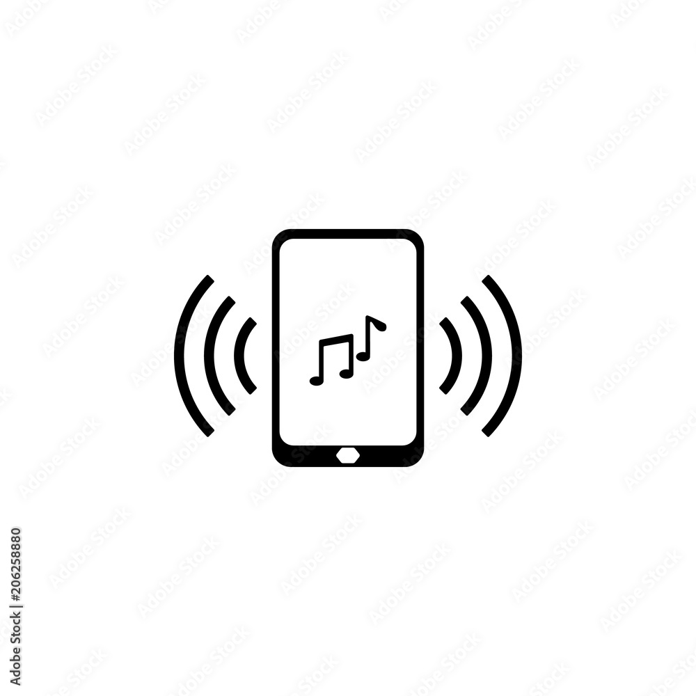 Poster ringtone on your phone icon. element of simple music icon for mobile concept and web apps. isolated 