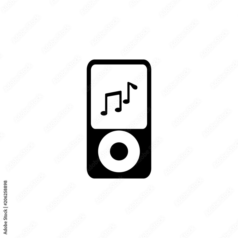 Poster music on the player icon. element of simple music icon for mobile concept and web apps. isolated mus