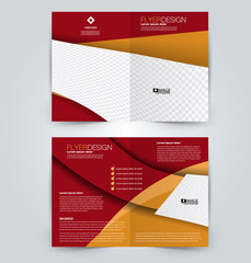 Abstract flyer design background. Brochure template. Can be used for magazine cover, business mockup, education, presentation, report. Orange and red color.
