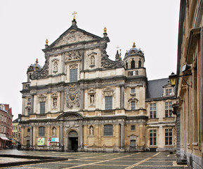 Fototapeta na wymiar St. Charles Borromeo Church in Antwerp. Belgium
