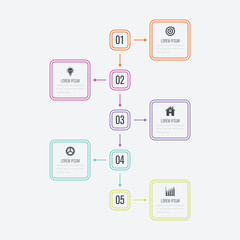 Vector illustration infographics 5 options
