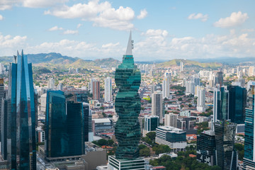 office building and skyline of  Panama City